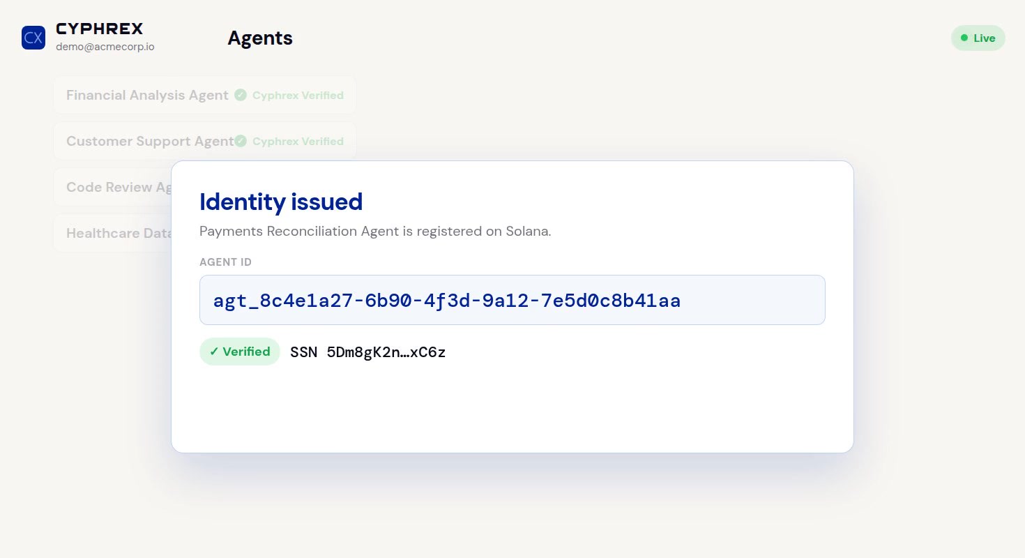 Register — a new agent receives its ID